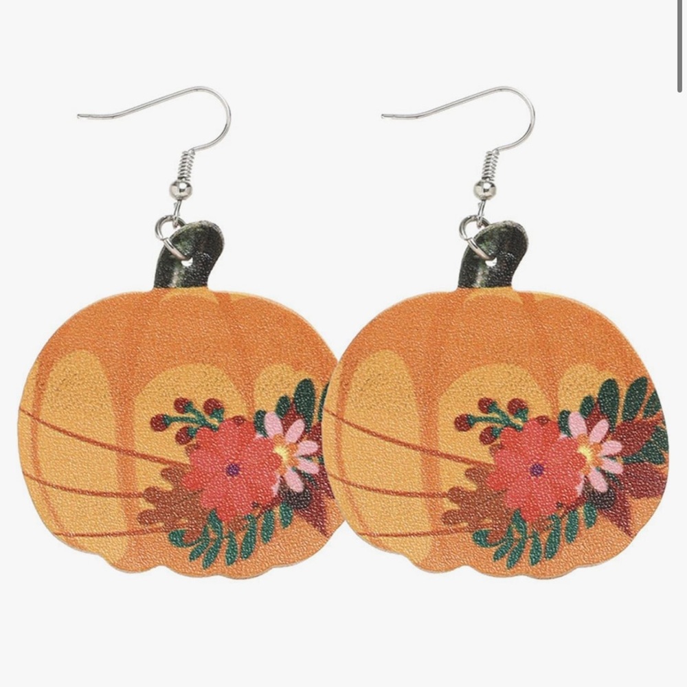 Pumpkin fall earrings
